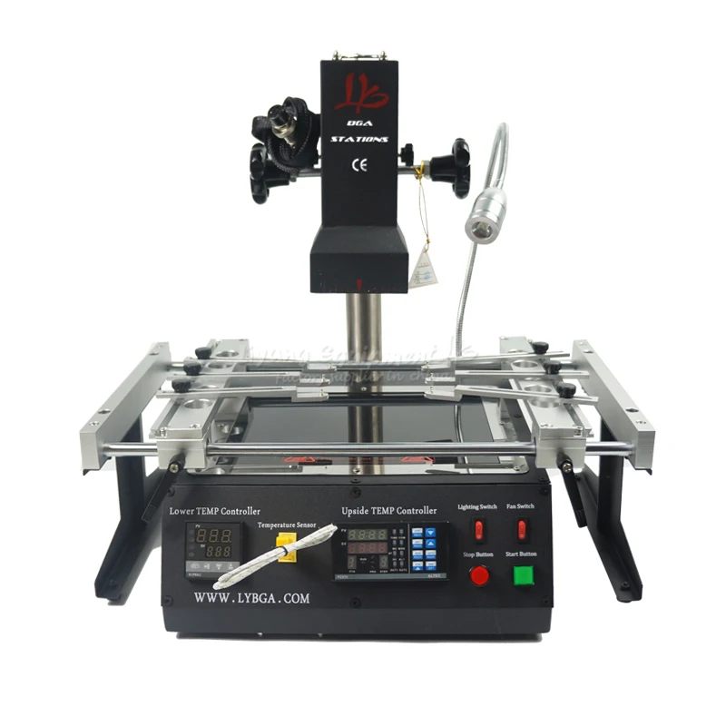

LY IR6500 V.2 BGA repair rework solder station 2 zones infrared 2300W PC410 software control usb connect with computer