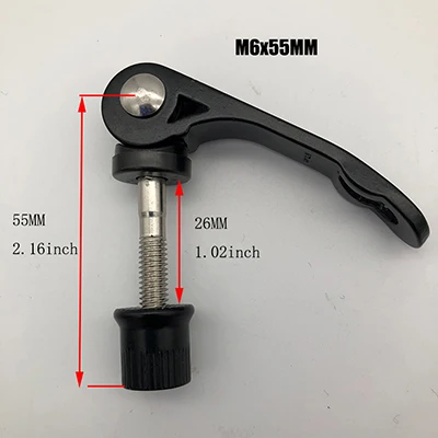 Велосипедный самокат быстросъемный зажим m6x55мм m8x60мм складной велосипед Регулируемый болт велосипедный Подседельный штырь зажим трубы винты велосипедные части - Цвет: M6x55MM