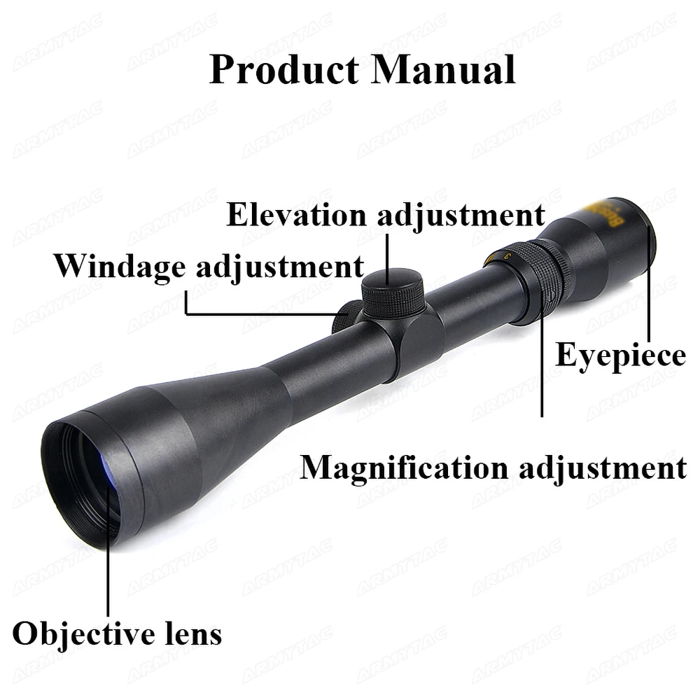 ArmyTac 3-9x40 охотничьи прицелы тактическая оптика винтовка прицелы тактический прицел Снайперский прицел Страйкбол Сетка прицелы