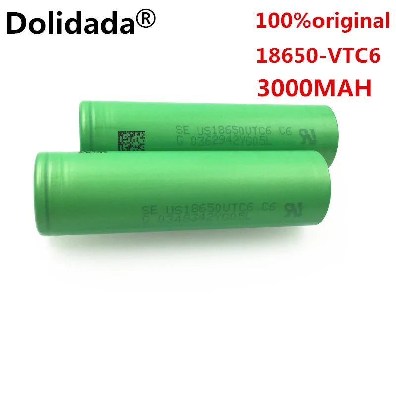 

10 pcs Dolidada 100% original 3.7 V 3000 MAH 18650 battery for us18650 Sony VTC6 30A toys tools flashlight battery