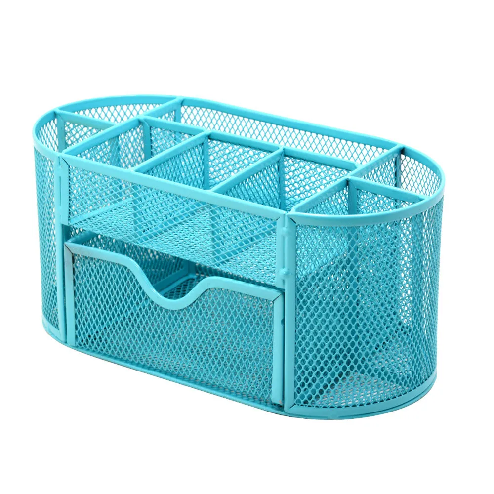 

Multifunction Mesh pen holder Colorful Metal Pencil Holder Desk Organizer Stationery Container Office Supplies penholder