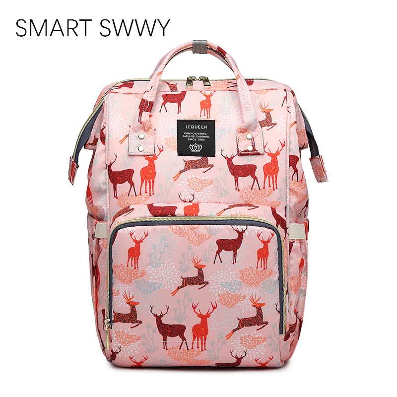 

Luxury Designer Brand Women Backpack Bags for Ladies Large Oxford Waterproof Rucksack Mom Travel Backbag Pink Babysitter bags