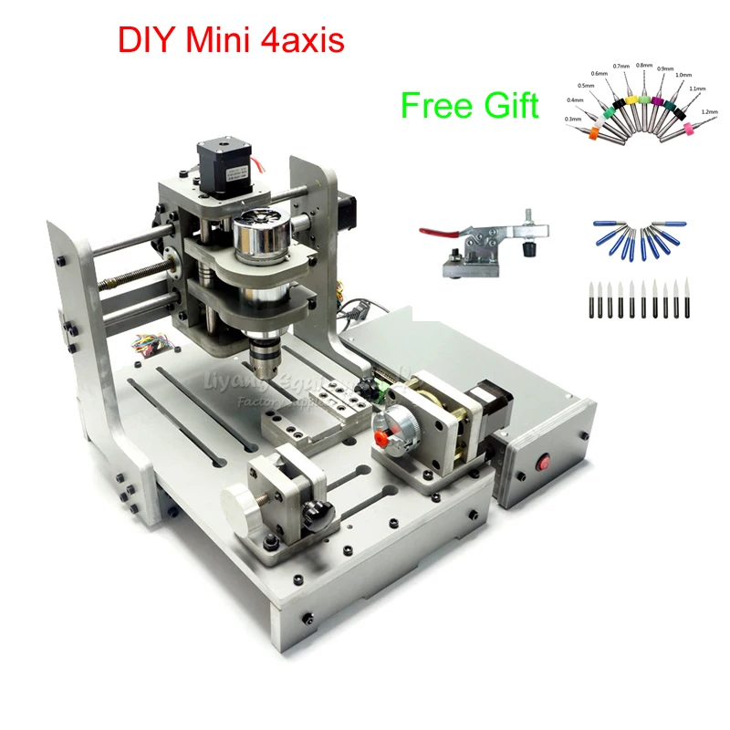 Mach 3 управления DIY мини фрезерный станок с ЧПУ 300 Вт шпиндель PCB без налогов в
