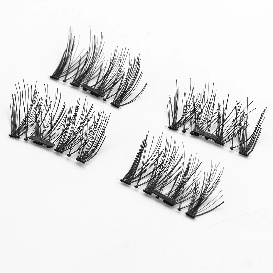 1 Pair 3D Single Natural False Eyelashes without Glue Blackin