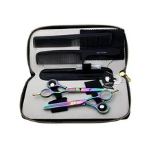 Высокое качество парикмахерские Ножницы волос Красочные Резка Ножницы Набор парикмахера Красота 5.5 дюйм(ов) Ножницы Наборы для ухода за кожей Инструменты 10 компл./лот