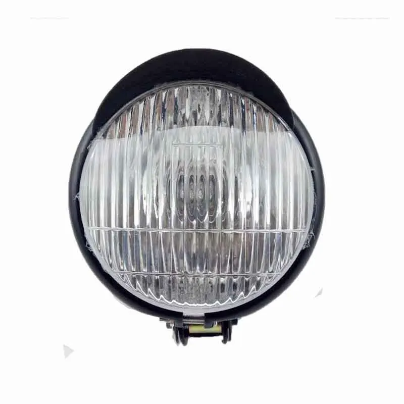 

5.5" Motorcycle Headlight For Cruiser Chopper Cafe Racer Bobber Custom Black Head Lamp