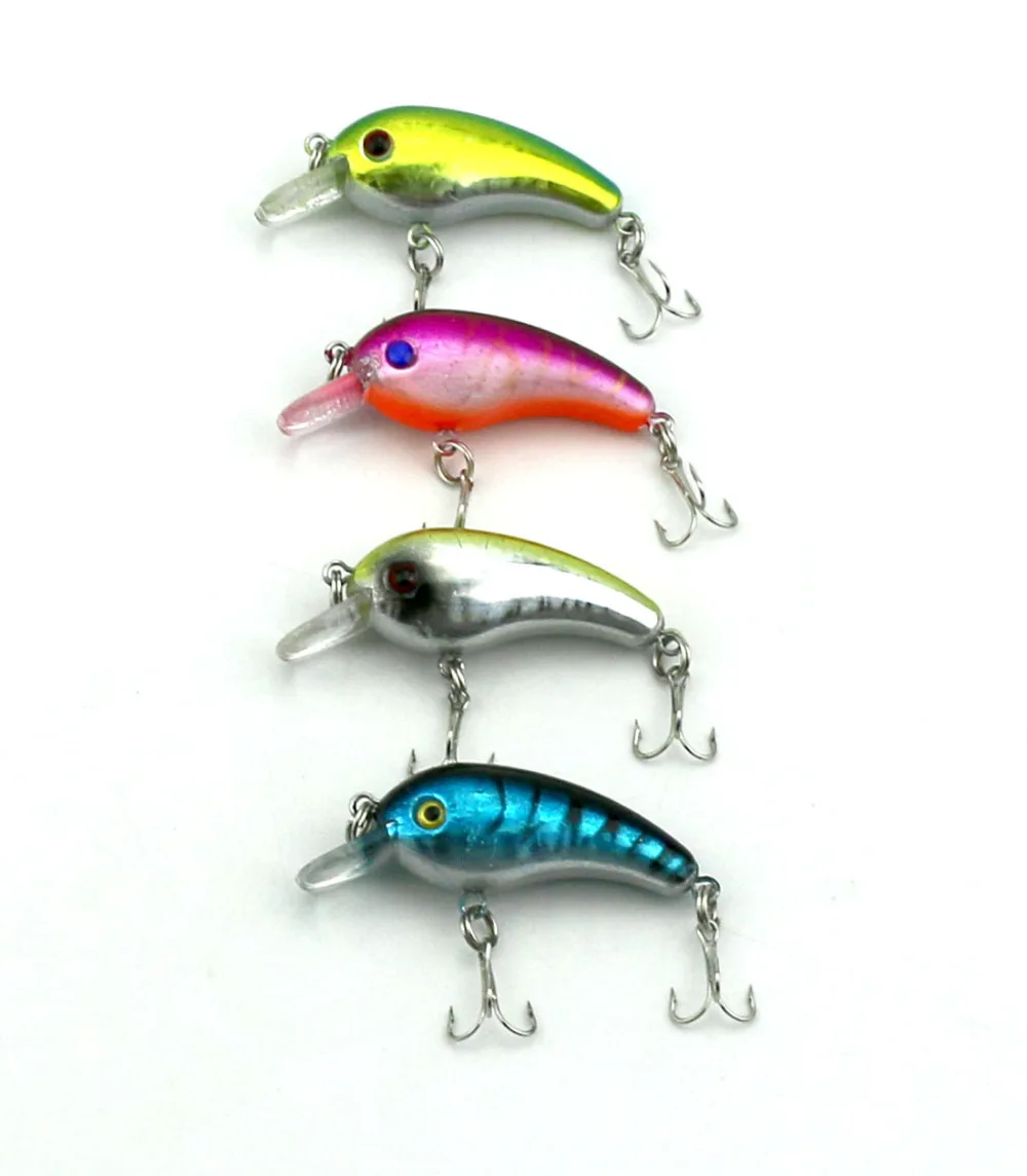 New 5CM 4.8G 8 hooks (CB011) small plastic fishing CRANKBAIT lures