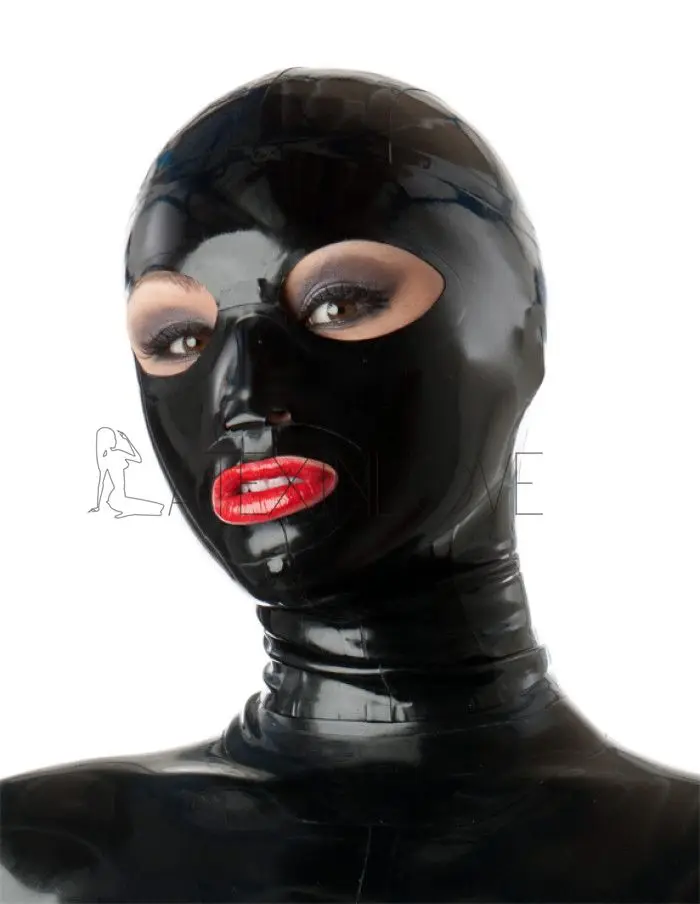 Sexy-Fetish-Black-Latex-Hood-Rubber-Mask-Full-Face-with-Back-Zipper