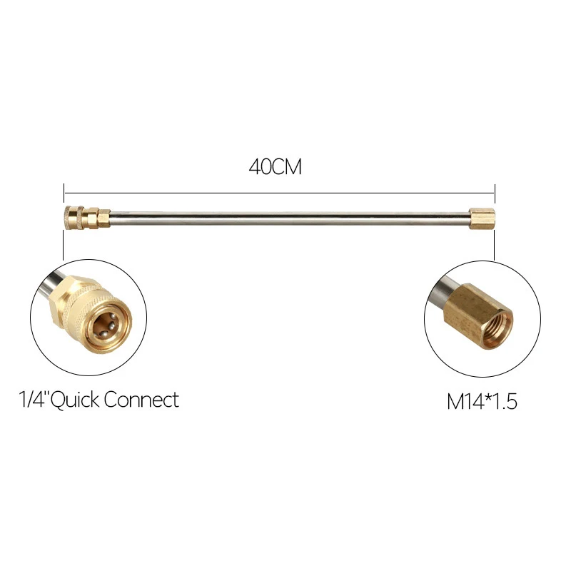 Качественная мойка высокого давления, запасная насадка, мощная моющая насадка, 1/4 дюймов, быстрое подключение 4000 фунтов/кв. дюйм, 7,8 футов, 9,1 футов