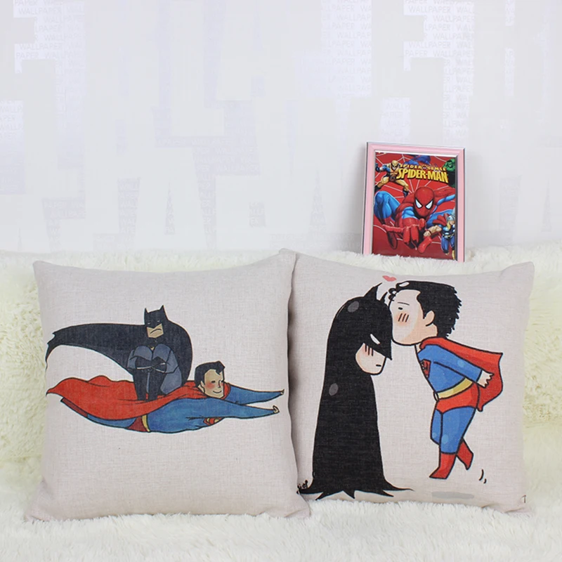 

Cartoon superheroes Pillow Case Cushion Cover Home Decorative Cushion Covers