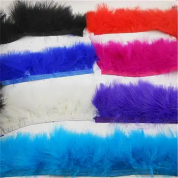 

10 Yards Colour mixture Turkey marabou feather trimming fringe DIY feather clothing accessories wedding party decoration