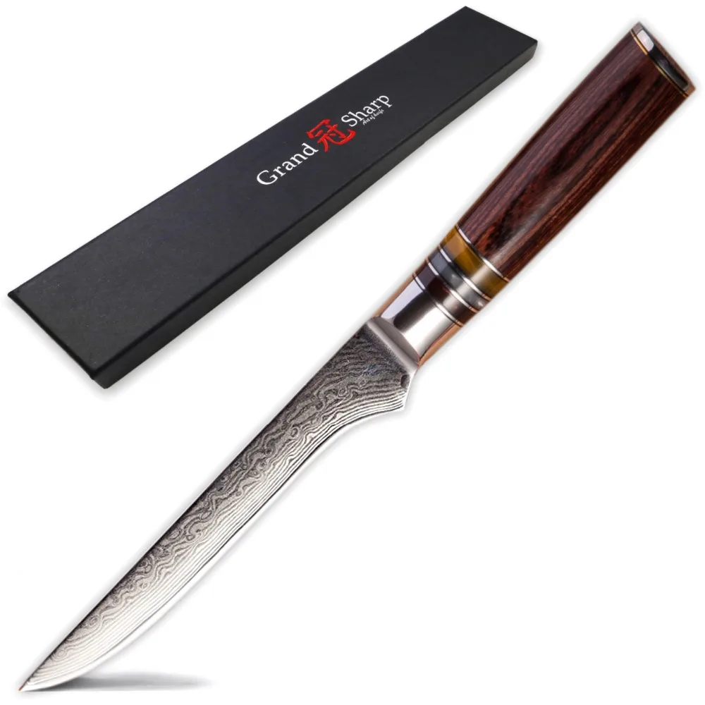 

Damascus Kitchen Knife 5.5 Inch Boning Knife vg10 Japanese Damascus Stainless Steel 67 layers Chef Kitchen Knives Butcher Tools