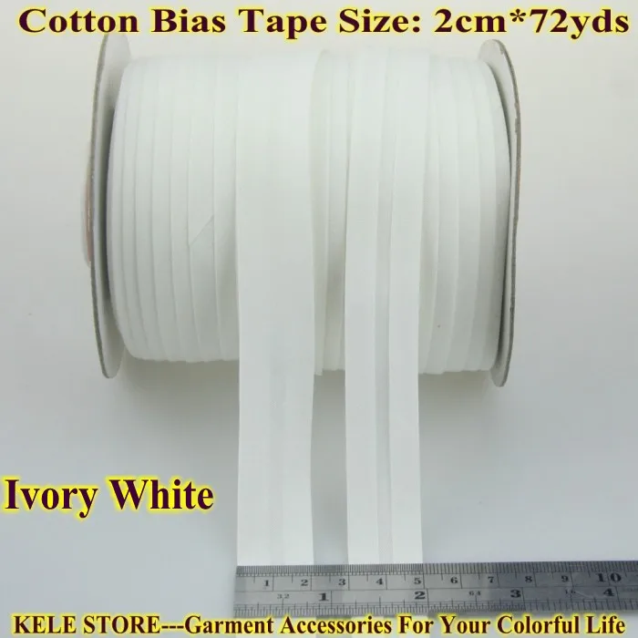 

FREE SHIPPING - 100% Cotton Bias tape, bias binding tape size: 20mm, width:3/4",2cm, raw white, beige white, ivory white,DIY sew