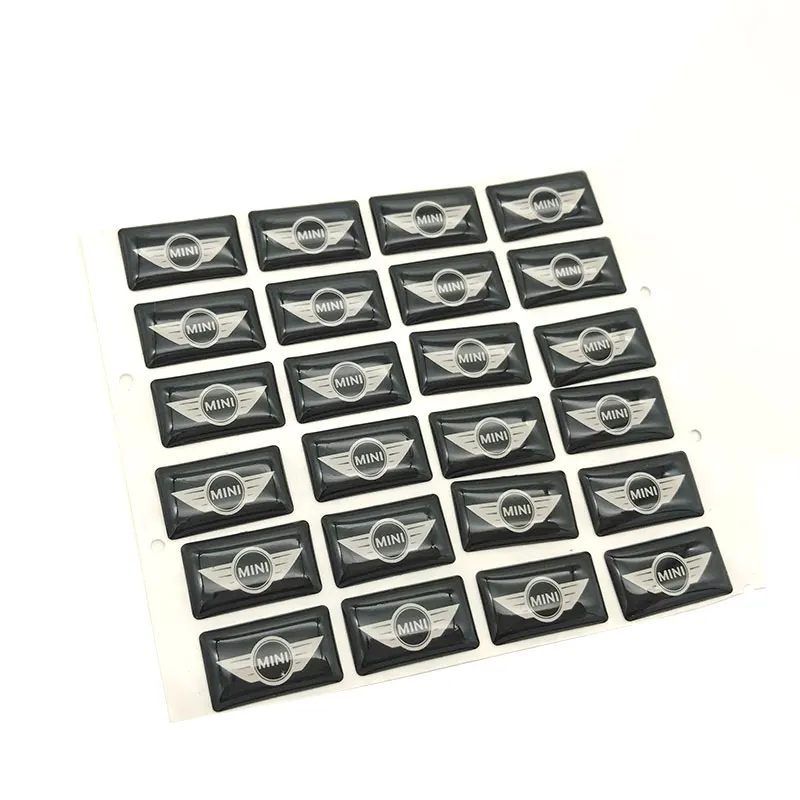 

4pcs 1.8cm*1cm for mini cooper S Countryman R series car styling Decorative Badge Hub caps Steering wheel Car Emblem Sticker