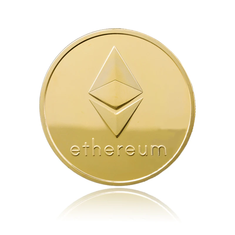 Gold Plated Ethereum Coin commemorative Coin Litecoin Art Collection Gift Physical antique imitation home decoration AUG27
