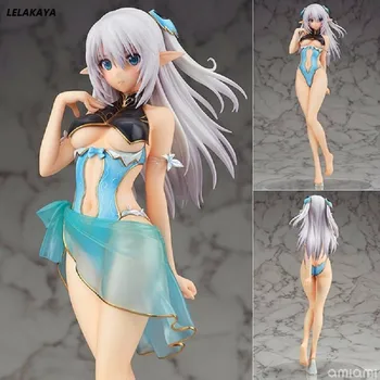 

24cm Shining Blade Heroines Allina Swimsuit Ver Model PVC Bikini Blue Swimwear Model Collection Anime Action Figure Game Doll
