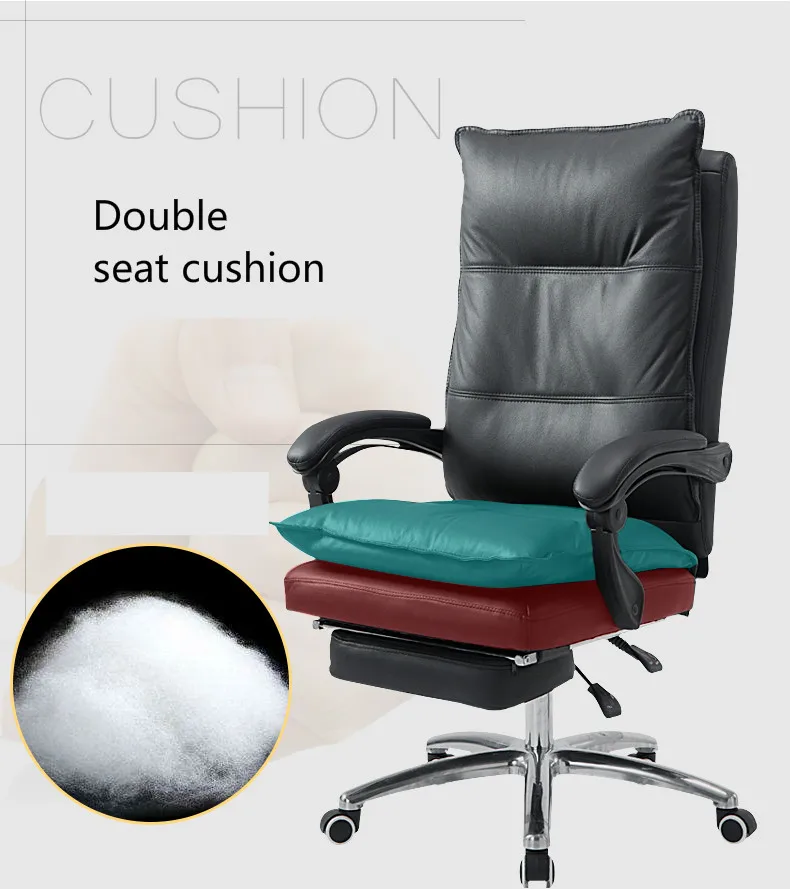Компьютерный стул домашний полностью зернистый кожаный Вертушка для офисного кресла подъемный игровой стул массажная функция Silla Oficina Cadeira