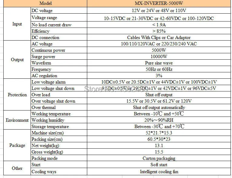 MX-INVERTER-5000W