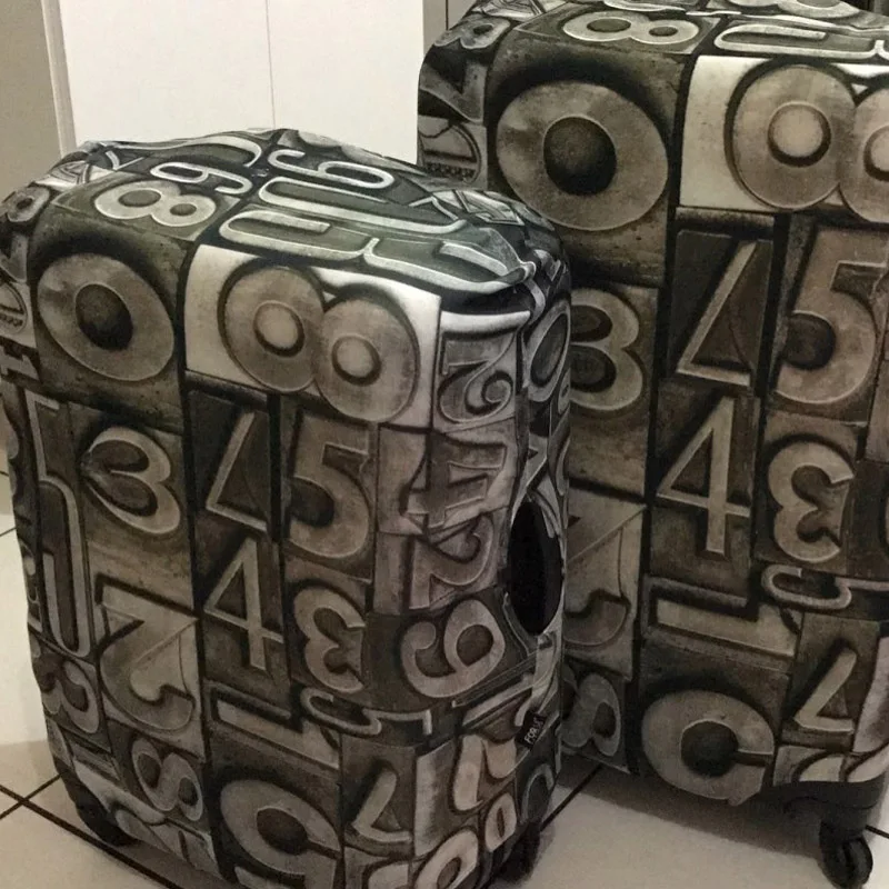 NOISYDESIGNS Suitcase Case Bag Cute Bus Print Travel Accessories Travel Trolley Suitcase Protective Cover For 18-30 inch Luggage