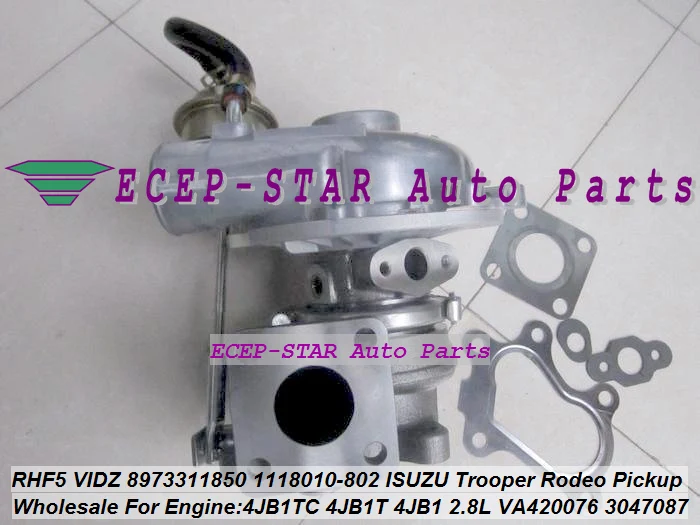 Турбокомпрессор RHF5 VIDZ VA420076 8973311850 4T-505 1118010-802 Для ISUZU Trooper Pickup 4JB1TC 4JB1T 4JB1-TC 2.8L