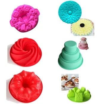 

3D Cake-shaped Crown Flower Preparation Of Sugar Products Baker Depot-shaped Pisa Cake-shaped Freewater DIY Rye Wedding Day Mold