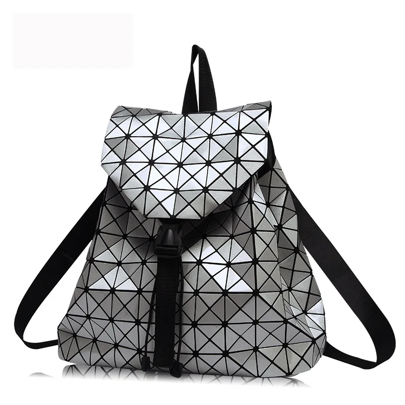 2016 Bao Bao geometric patchwork diamond lattice backpack drawstring bag mochila sac a dos For Teenage girl BaoBao School Bags