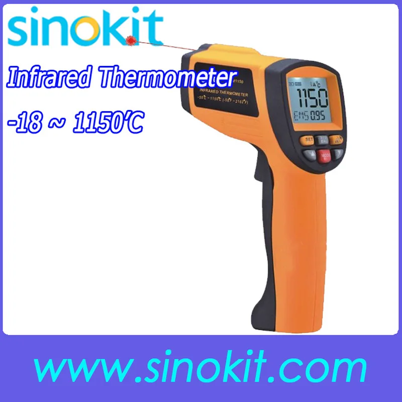 

Free shipping :-18 ~ 1150'C Digital LCD Infrared thermometer SK1150A