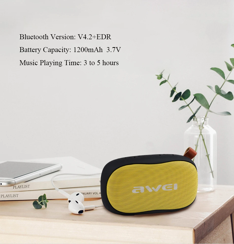 DRXENN Awei Y900 Мини Портативный беспроводной bluetooth динамик 3D стереозвук объемная