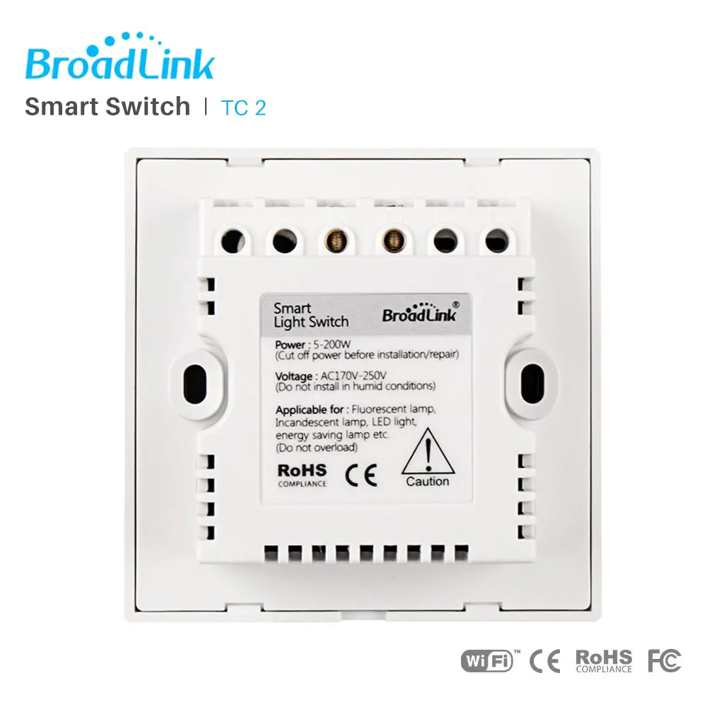 Broadlink TC2 WiFi переключатель света ЕС/Великобритания стандарт Domotica настенный сенсорный выключатель панель 433 МГц умный дом автоматизация через приложение для смартфона