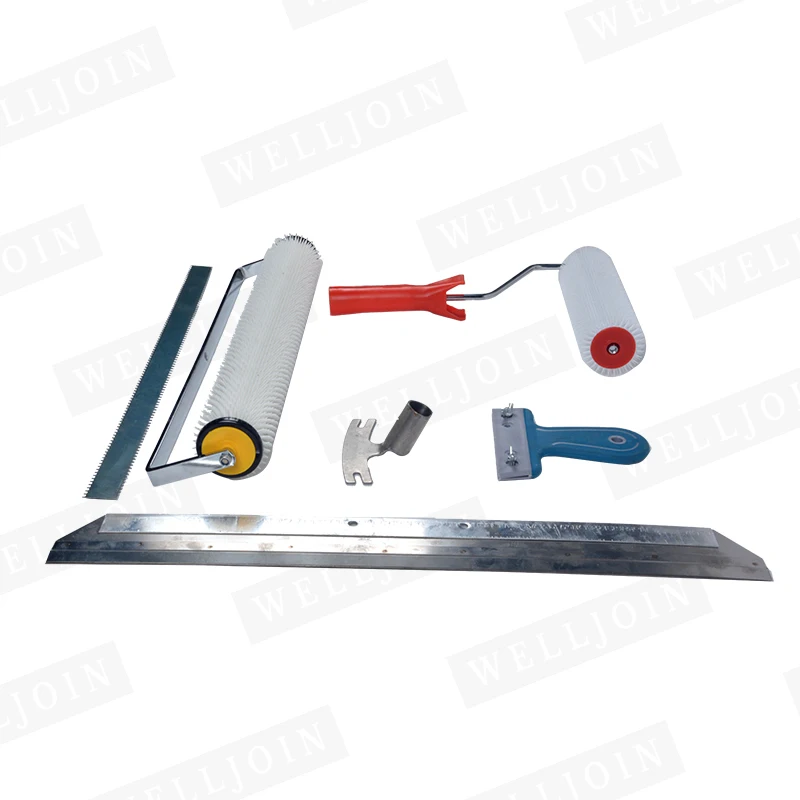 

Cement Self-leveling Kit Epoxy Floor Paint Roller Blade Spike Construction Tool fast shipping