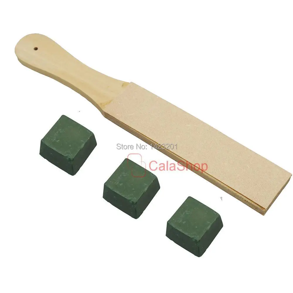 1 pcs / Lot Buffing Compounds Wood Handle Strop Chest Double Sided