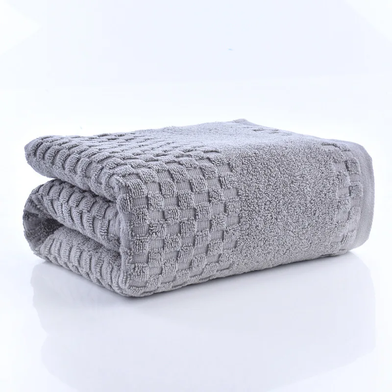 Luxury Terry Cloth Cotton Bath Towel Home Hotel Plaid Camping Large Shower Towels Bathroom Serviette De Bain 70x140cm