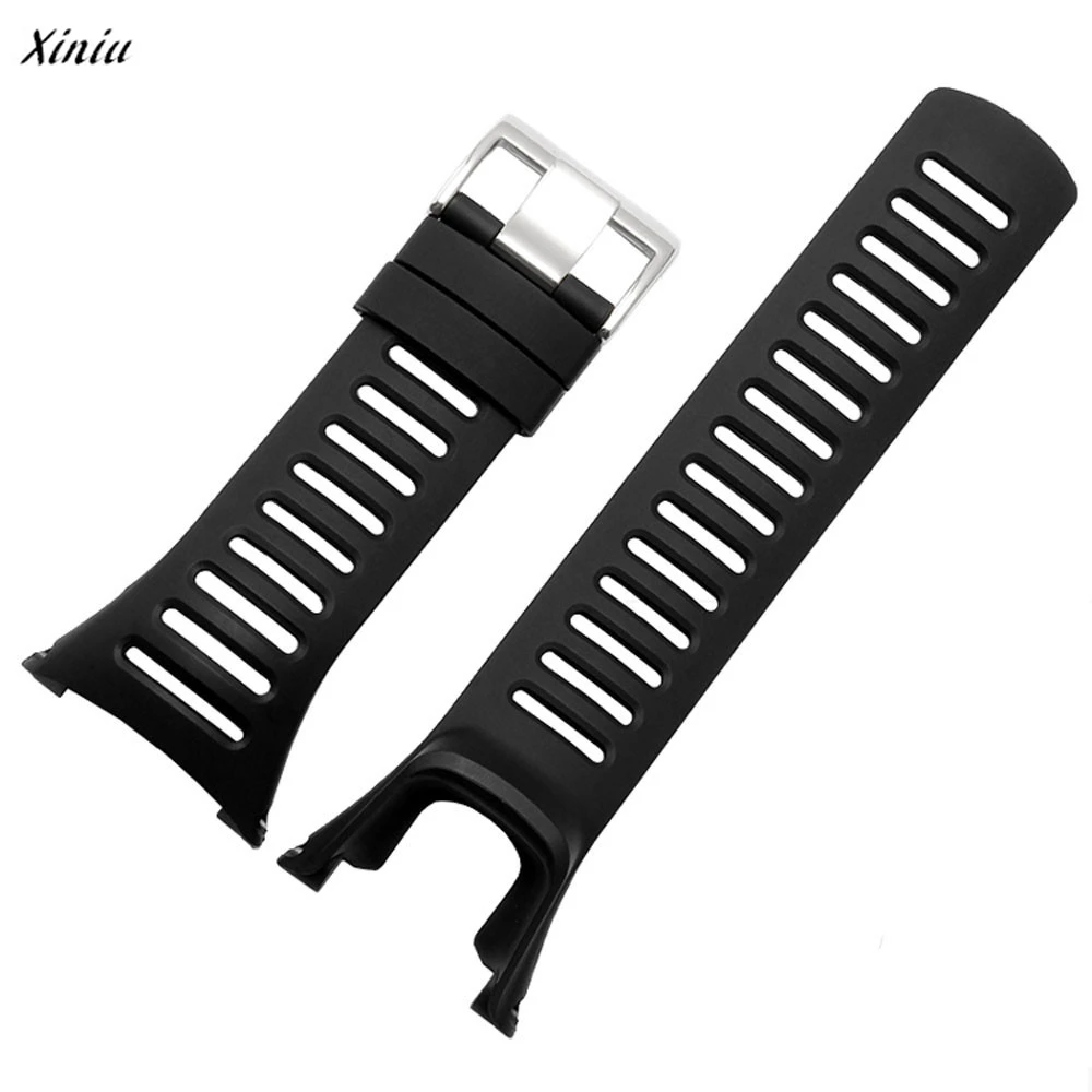 

Xiniu Rubber Band Strap Wrist Men Black Silicone Watchbands Watch Replacement For SUUNTO AMBIT 3 PEAK/Ambit 2/Ambit 1