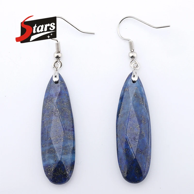 

Singreal Water Drop Sodalite Natural Stone Earrings for Women Reiki Costume Jewelry Long/Drop Vintage Earrings Girl 2019