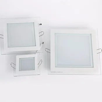 

9W/15W/18W Glass Led panel lights Square Recessed Ceiling lamp LED Downlights pendant indoor lighting decoration for home