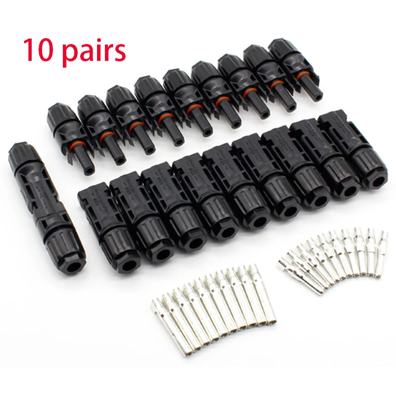 

10 Pairs X MC4 Connector male and female, MC4 Solar Panel Connector used for Solar Cable 2.5mm2 4mm2 6mm2