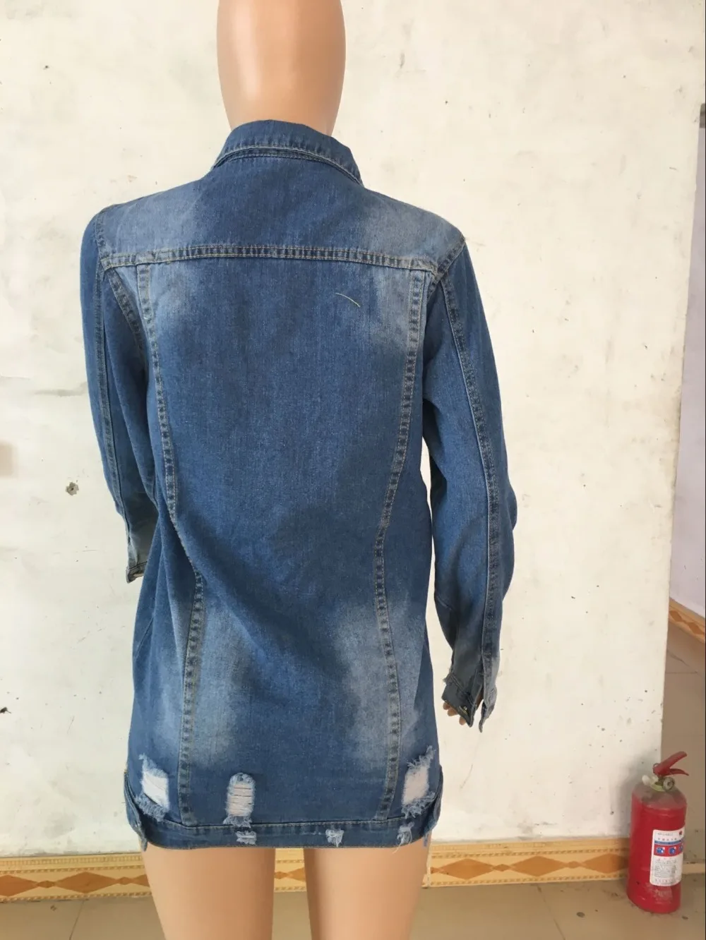 Autumn Winter Women Hole Denim Jacket 2018 Harajuku boyfriend Wind Jean Jacket Loose Long Sleeve Female Coats Large Size Female