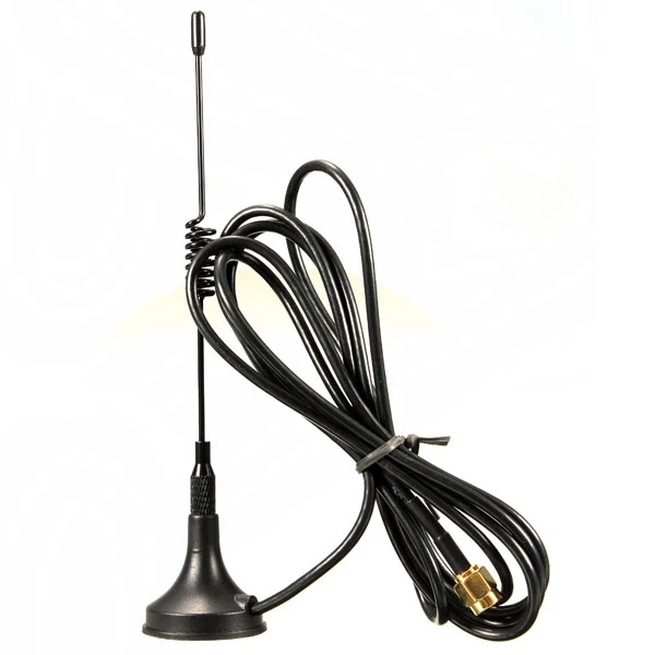Высококачественный черный GSM GPRS на маленьких присосках антенна 433 МГц 3dbi Магнитная база 1,5 м кабель RG174 SMA штекер магнит сиденье 3 см