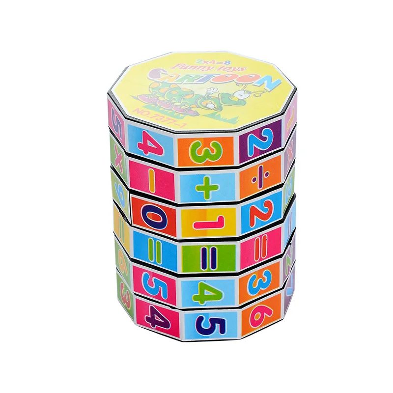 

1PCS cylindrical mathematics learning plastic Rubik's cube digital cube puzzle learning stationery cylindrical cube