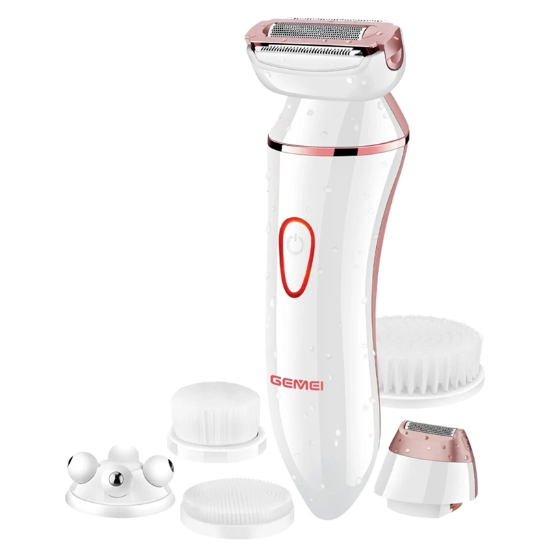 

6in1 female electric epilator women shaver facial hair remover depilatory leg lady trimmer bikini hair removal body depilation