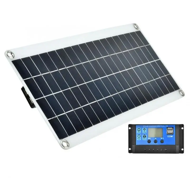 

10A PWM Polycrystalline Silicon Solar Panel Set Cell Power Adapter Mobile Phone Battery Charger Kit+Controller