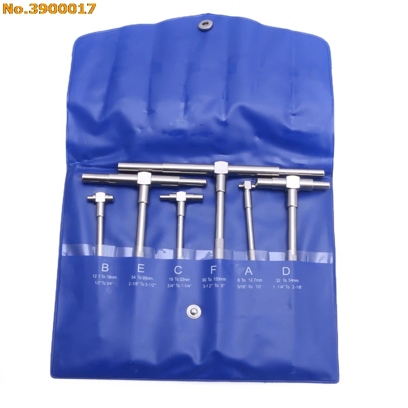

6Pcs/Set Telescopic Gauge Set Micrometer Measurement Bore Engineers Kit 8-150mm