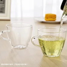 2 шт. более прозрачного термостойкого стекла чайная чашка кофейная чашка с диска образец чашки чая характеристика чашки