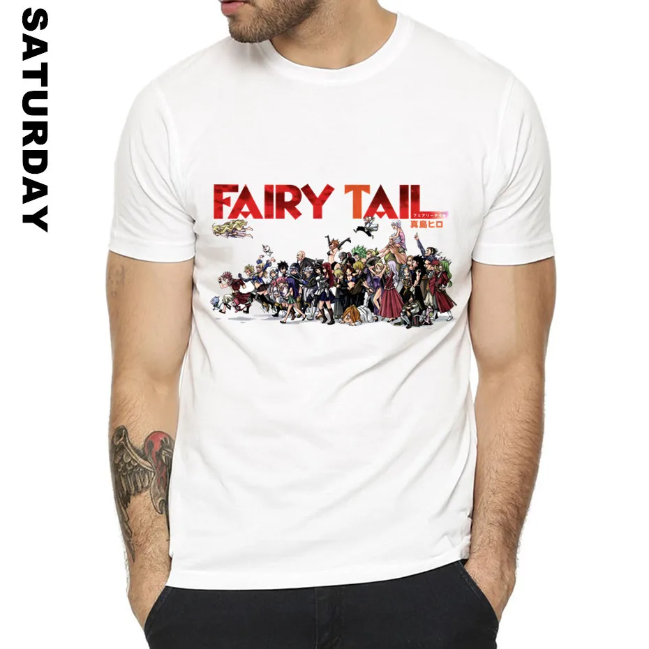 

Famous Anime Fairy Tail Design Funny T Shirt for Men and Women,Unisex Breathable Graphic Premium T-Shirt Men's Streewear