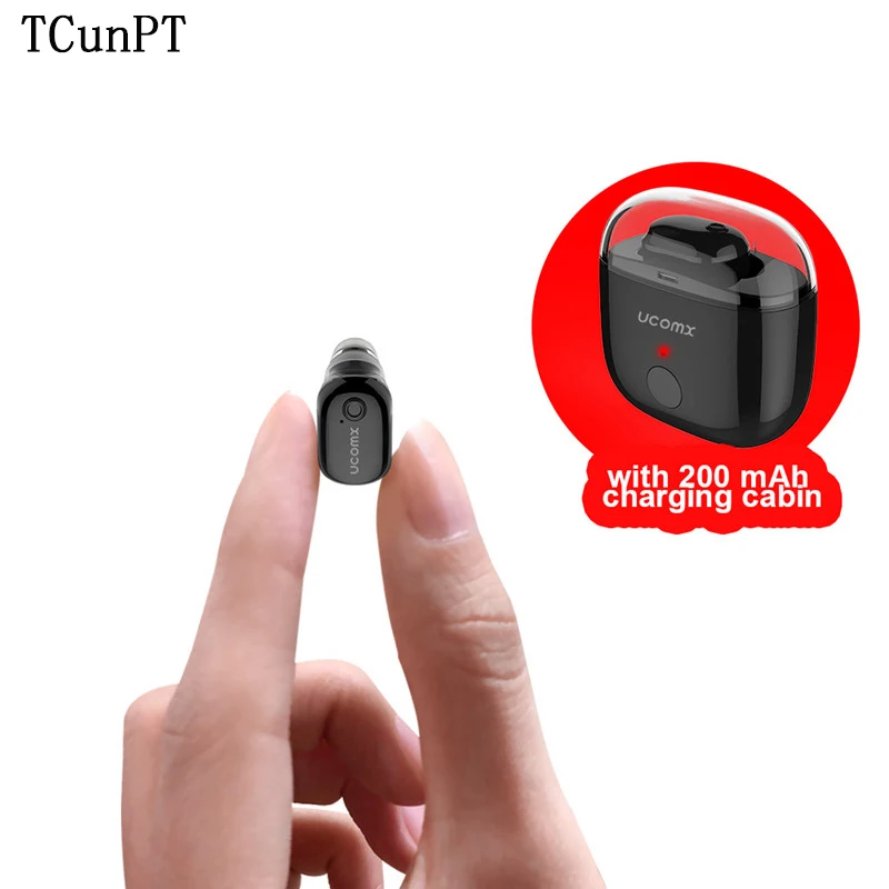 TCunPT миниатюрные наушники Bluetooth беспроводные вкладыши гарнитура невидимые для