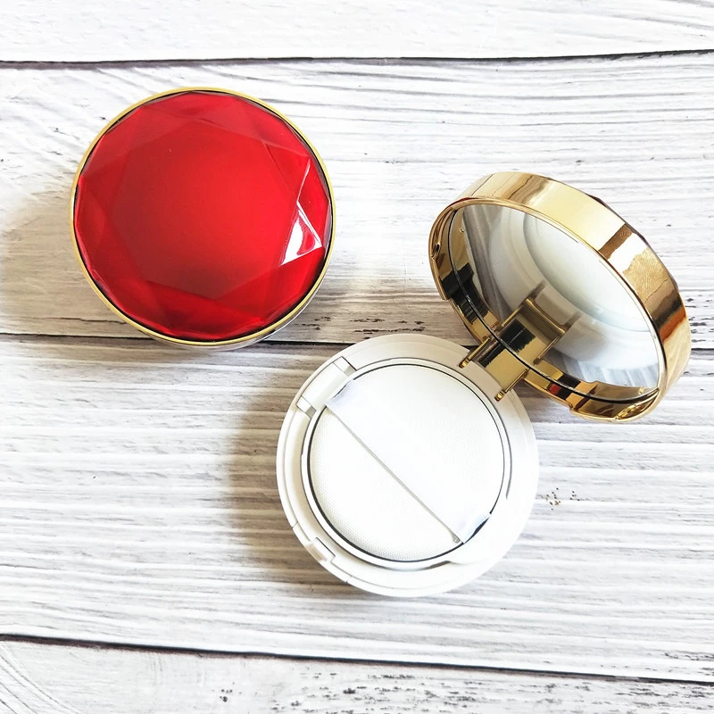 

1pcs Red Crystal DIY Beauty Make Up Case Air Cushion Sponge Powder Puff Empty Box Liquid Foundation BB Cream Sponge