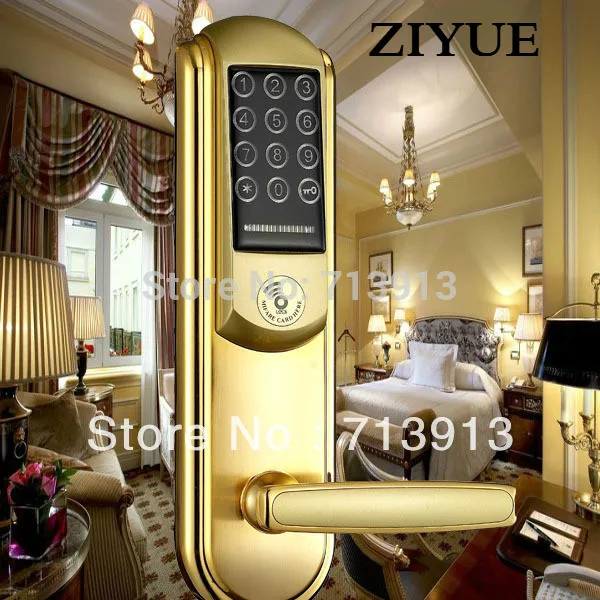

Electronic Smart home Intelligent Keypad Panel Door Lock unlock by password or card key or manual key ET831pw