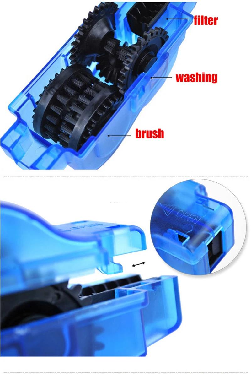 Excellent Portable Bicycle Chain Cleaner Mountain Bike Clean Machine Brushes MTB Road Bike Cycling Cleaning Kit Outdoor Sports Wash Tools 6