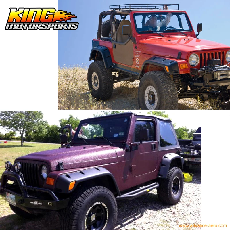 Mudguards Hot Selling 6pcs//Set for Jeep 98-06 for Wrangler TJ 7 Wide Style Protector for Fender Flares US