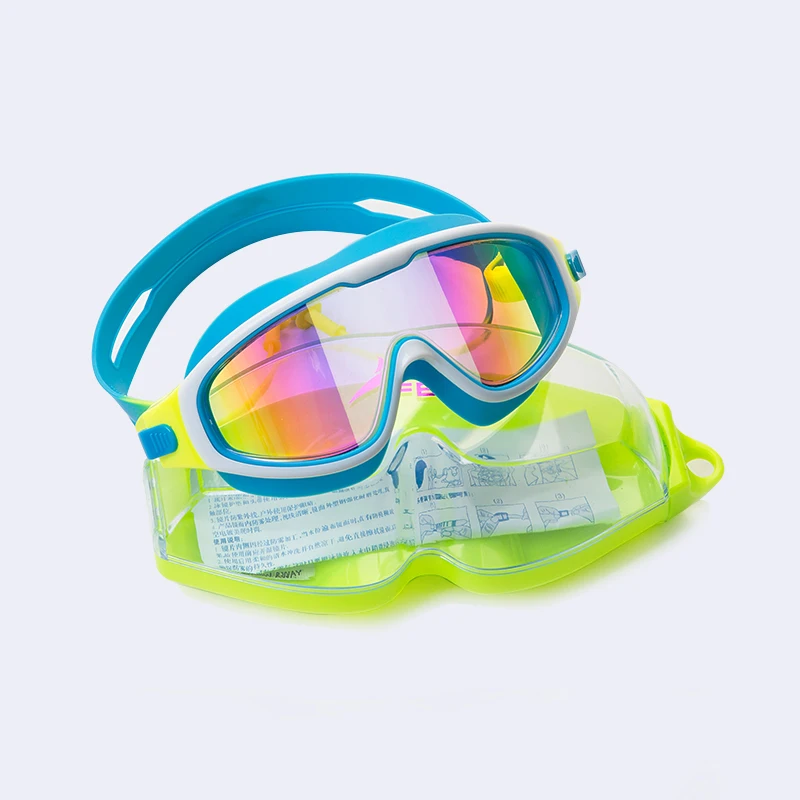 Anti-Fog Swim Eyewear Children Silicone Swimming Goggles Boys Eyewear Waterproof Diving Swim Glasses With Earplugs